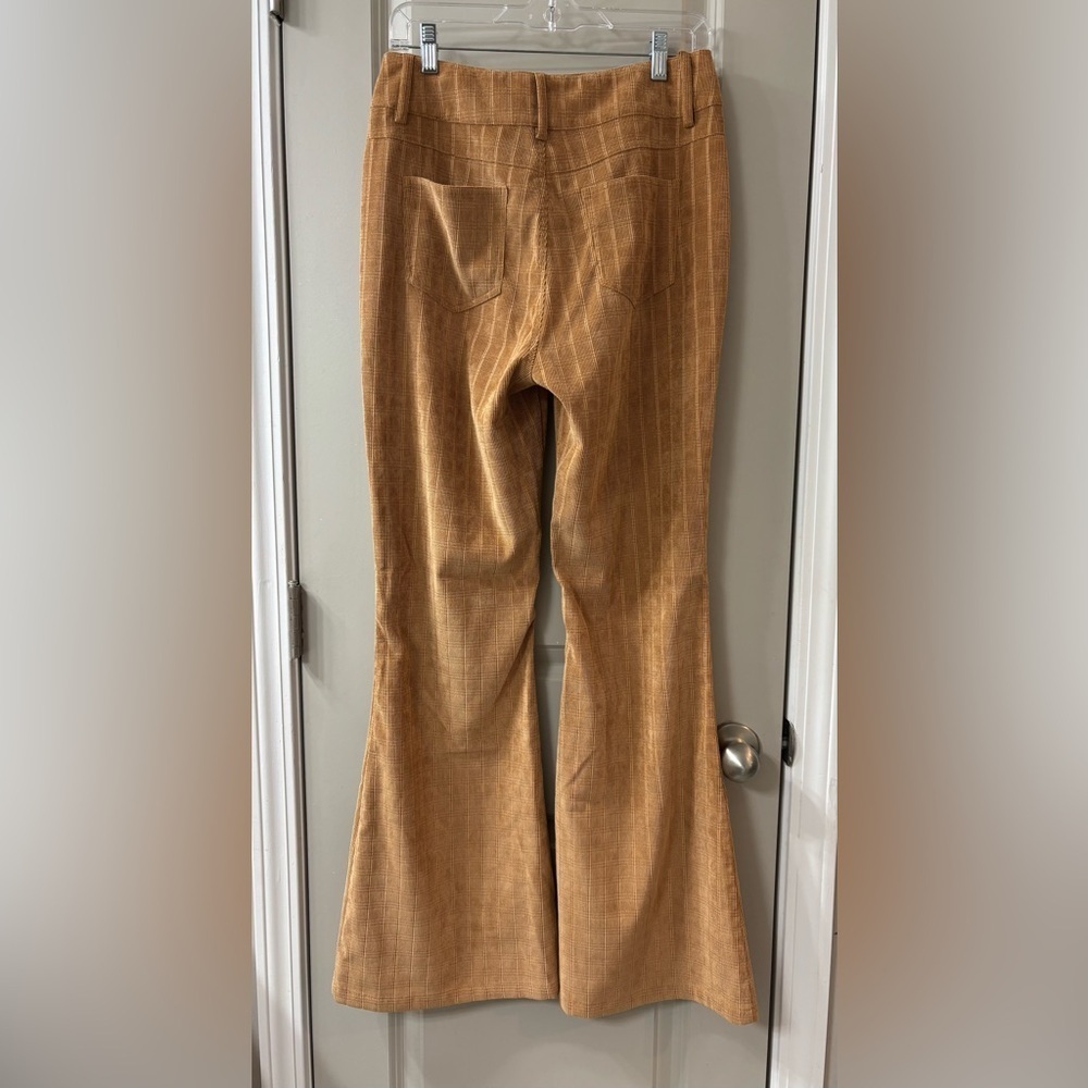 Pink Lily Camel Corduroy Flare Pants - Picture 2 of 7